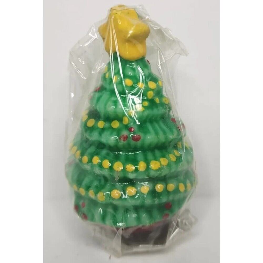 Vintage Mini Christmas Tree Candle New in Packaging 3" SKU H119